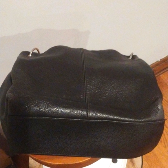 Vintage Black Leather Bag Handbag Purse- Leather Co. by LIZ CLAIBORNE - Picture 7 of 12